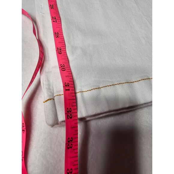 We Wore What Straight Leg Pull On Stretch Twill Denim Classic White Size Large - Picture 6 of 7